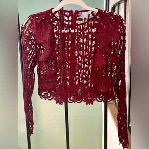 ASOS Burgundy Lace Blouse (4)